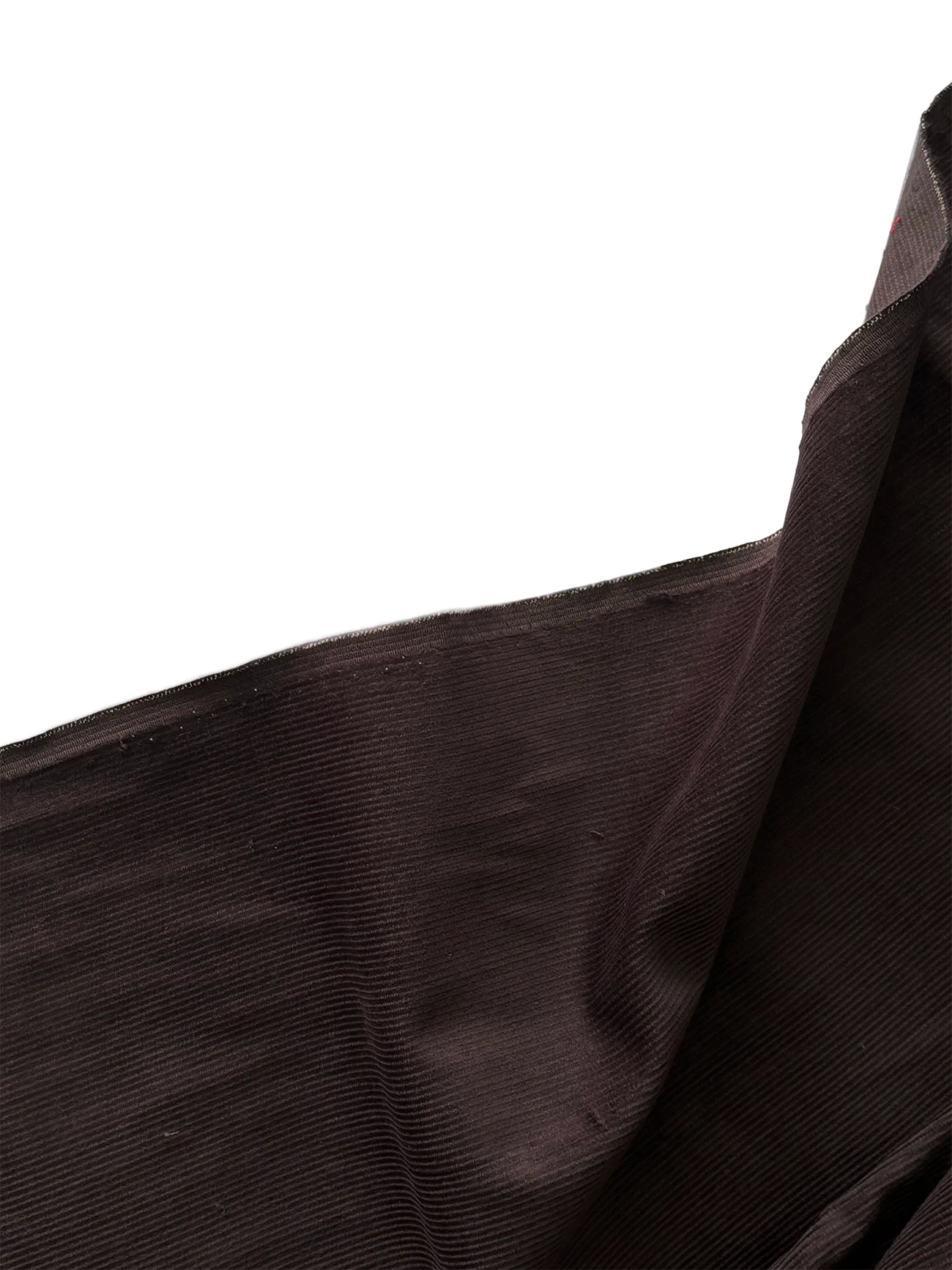 %100 Pamuk İnce Fitilli Kadife Kumaş Acı Kahve 