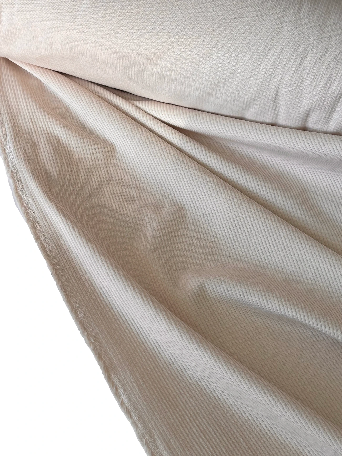 %100 Pamuk Fitilli Kadife Kumaş Açık Bej 