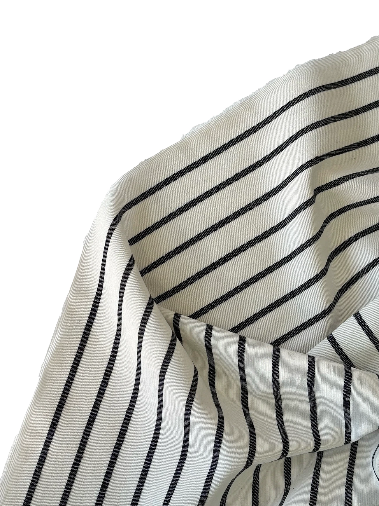 Alaçatı Keteni Kumaş Siyah Çizgili 