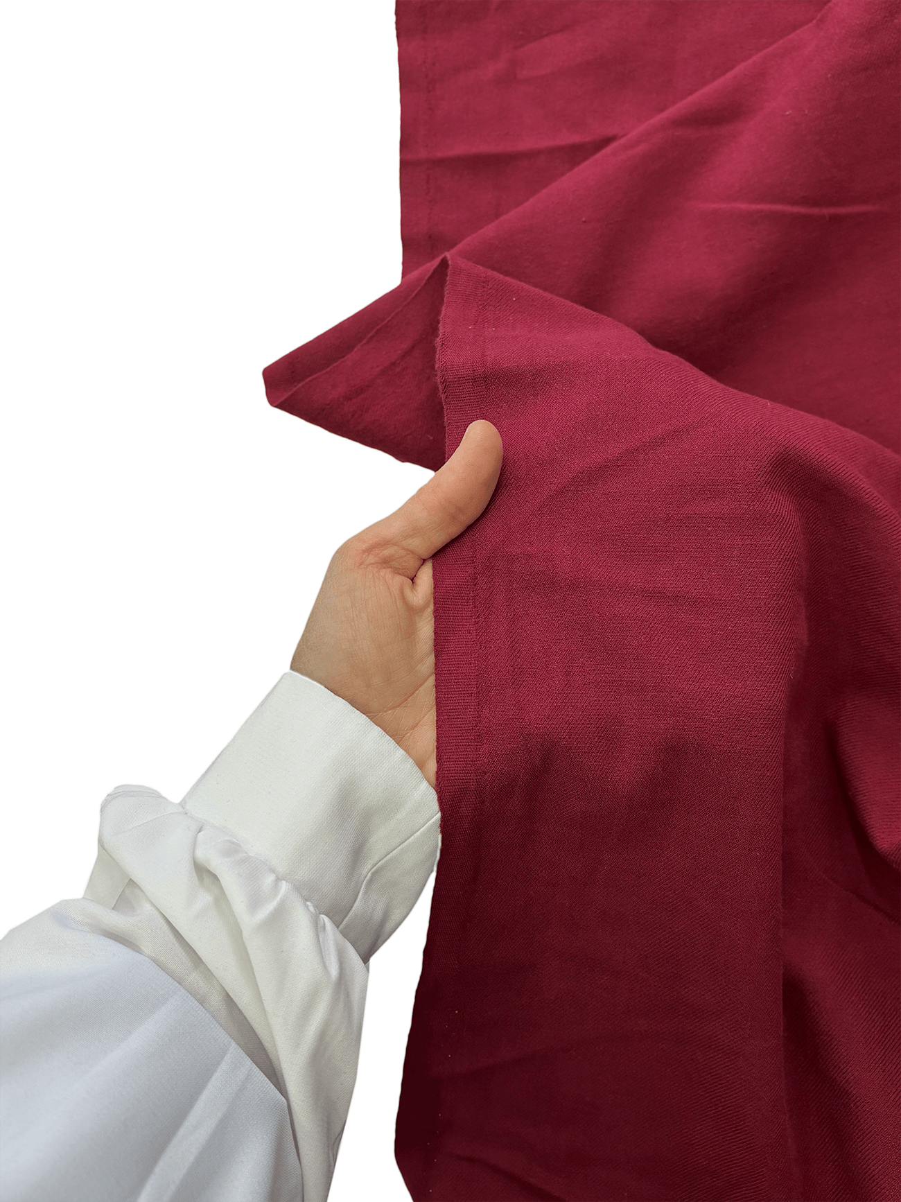 %100 Pamuk Flanel Pazen Kumaş  - Bordo