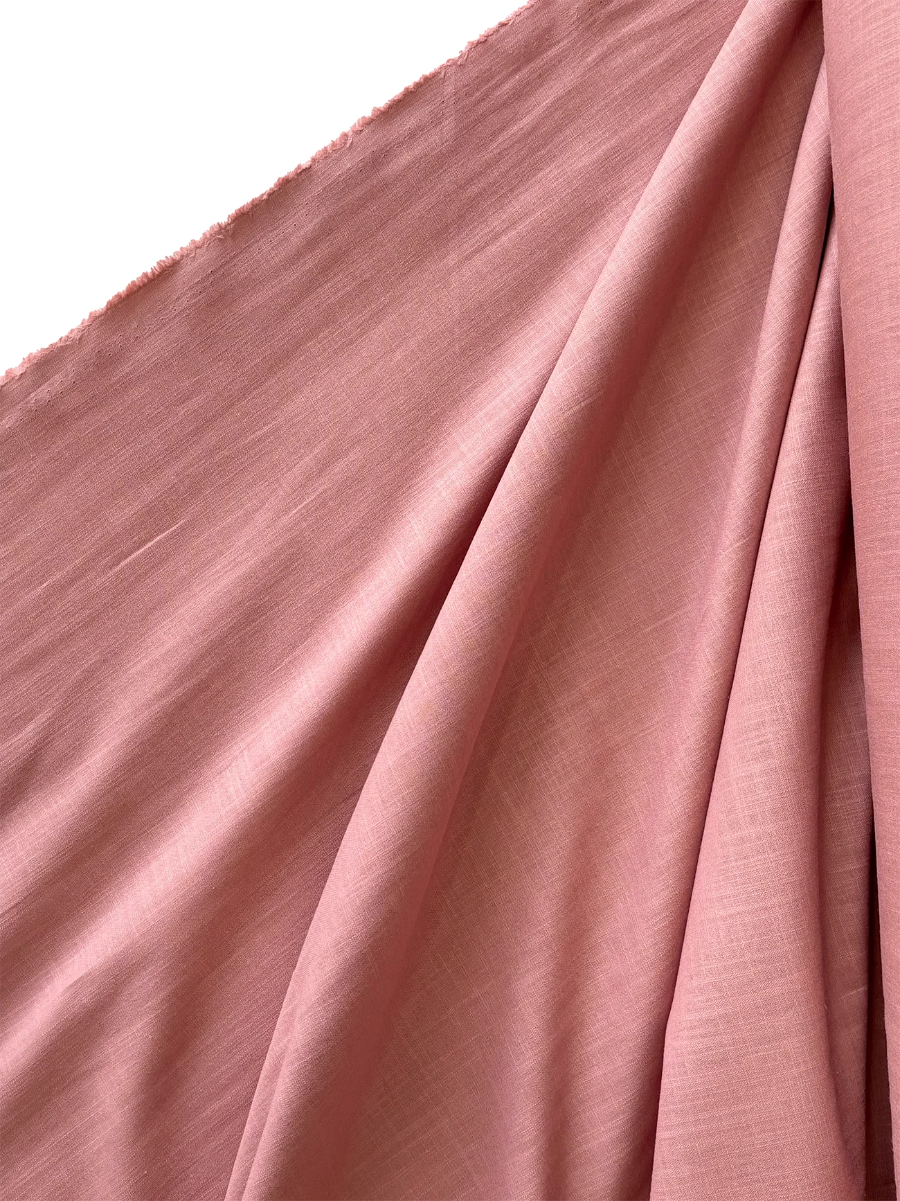 Flamlı Pamuk Keten Kumaş Pudra 