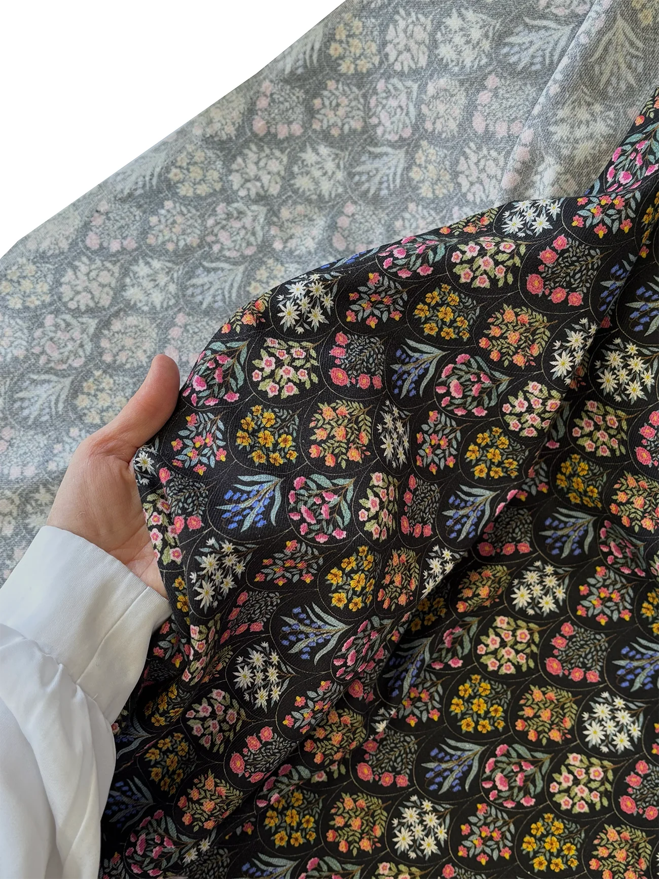 %100 Pamuk Flanel Pazen Kumaş Siyah Buklet 