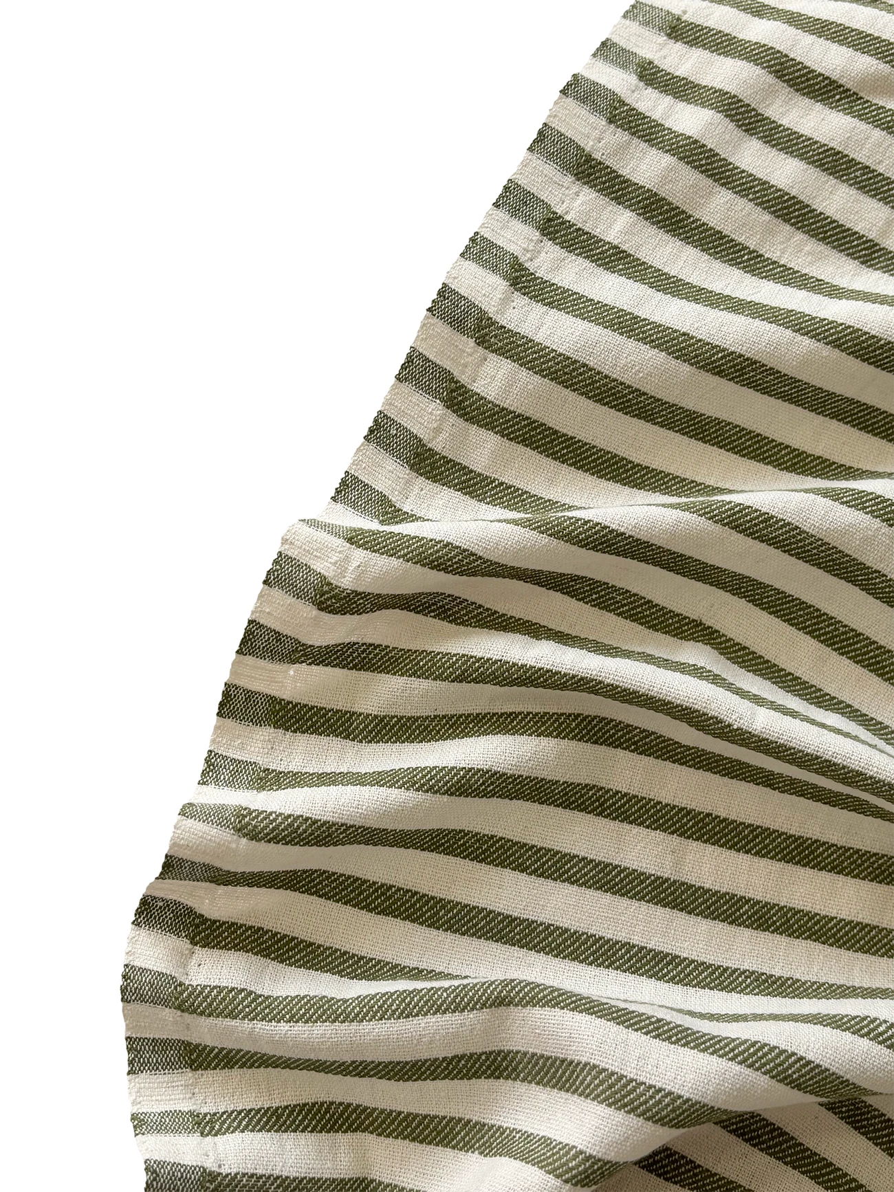 Ham Yıkanmış Keten Kumaş (ENİ 290 CM ) Haki Çizgili 