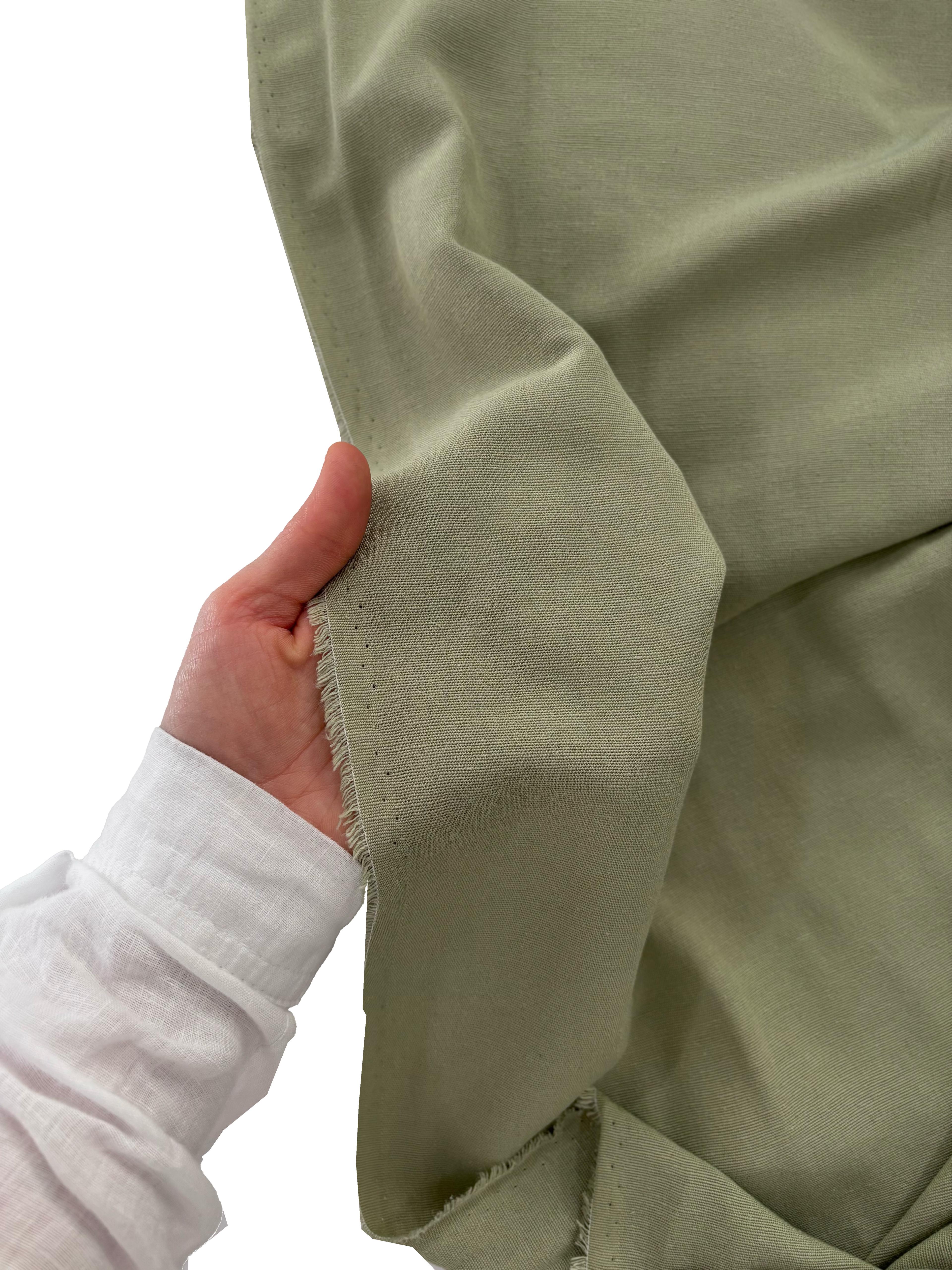 ALaçatı Keteni Kumaş Soft Fıstık Yeşili 