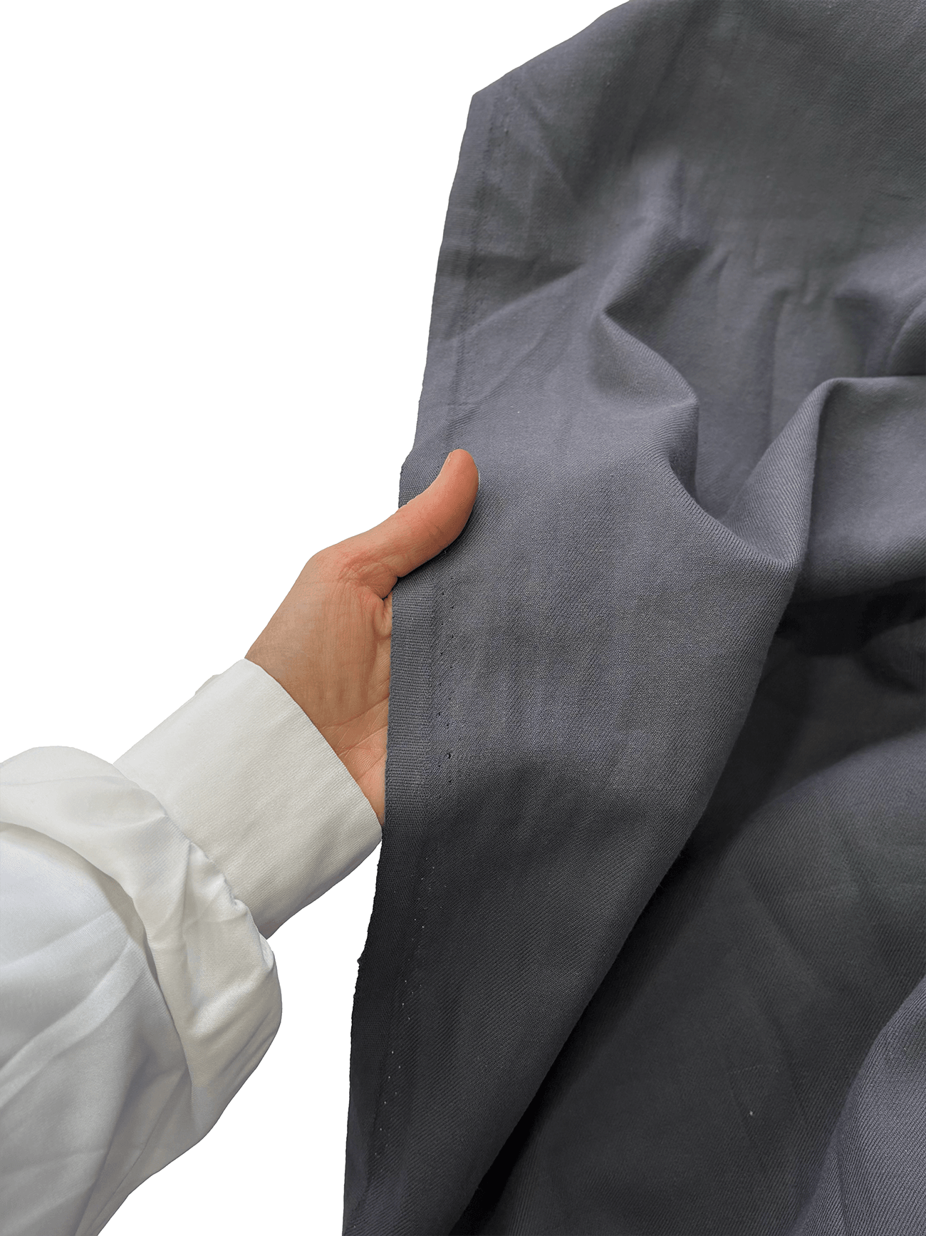 %100 Pamuk Flanel Pazen Kumaş  - Gri