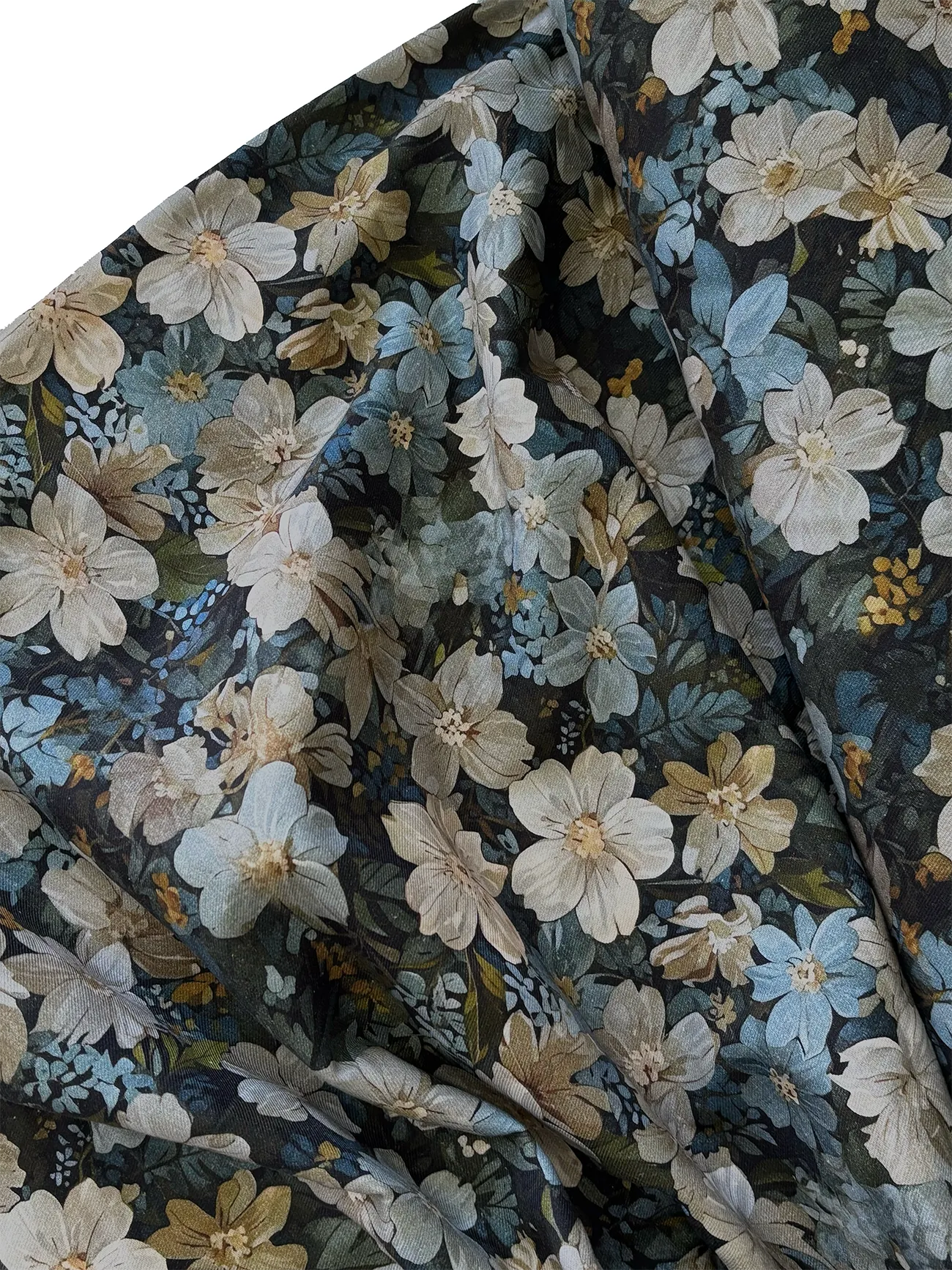 %100 Pamuk Flanel Pazen Kumaş Çiçek Desen 