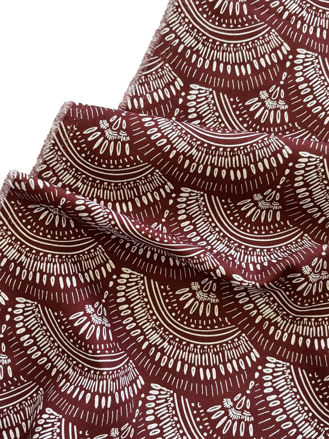 %100 Pamuk Yelpaze Desen Kanvas Kumaş 