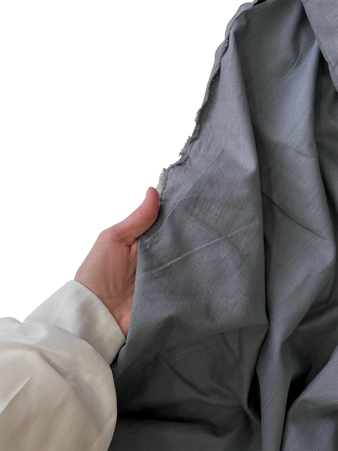 Flamlı Pamuk Keten Kumaş Koyu Gri 