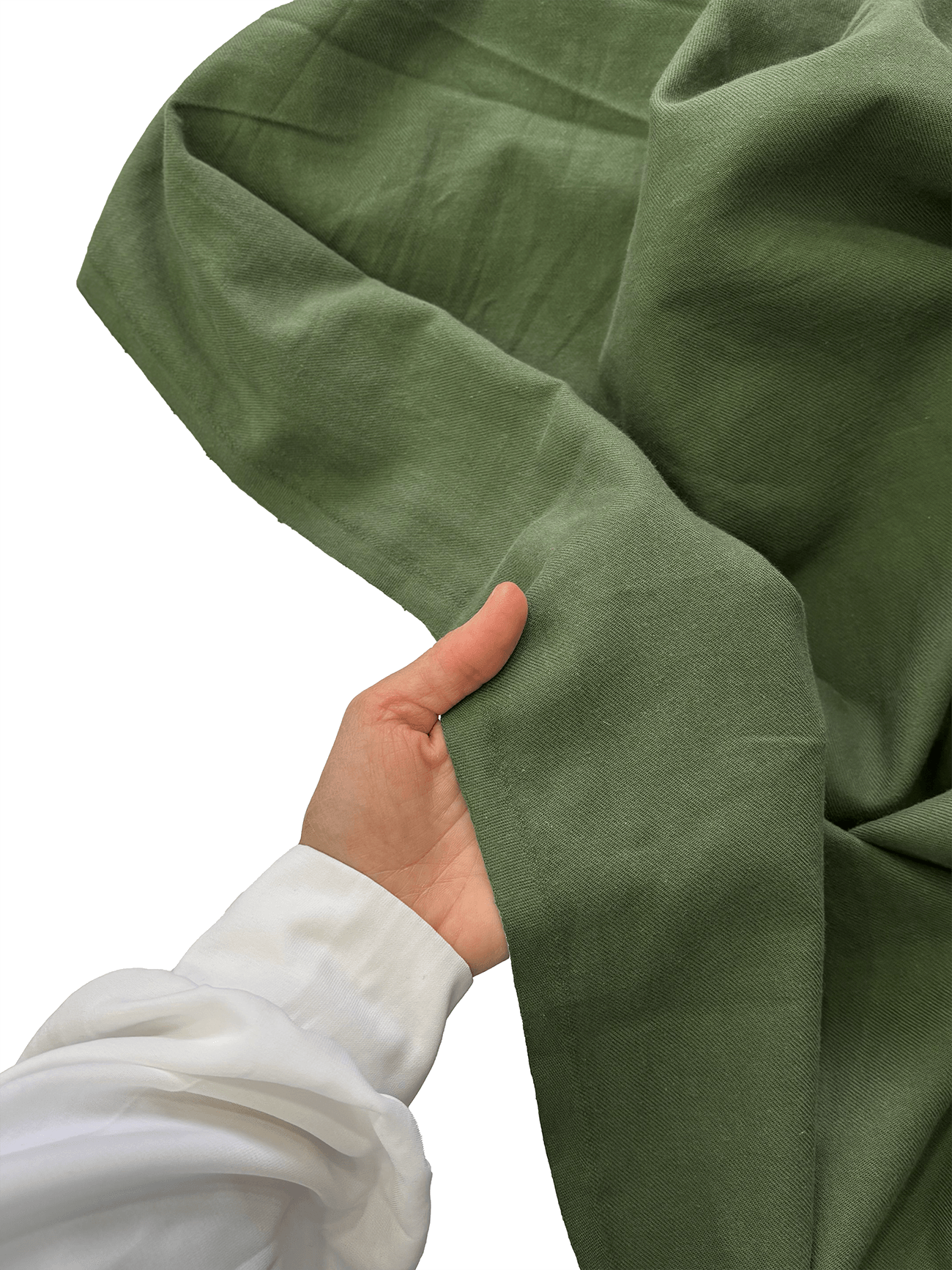 %100 Pamuk Flanel Pazen Kumaş  - Yeşil