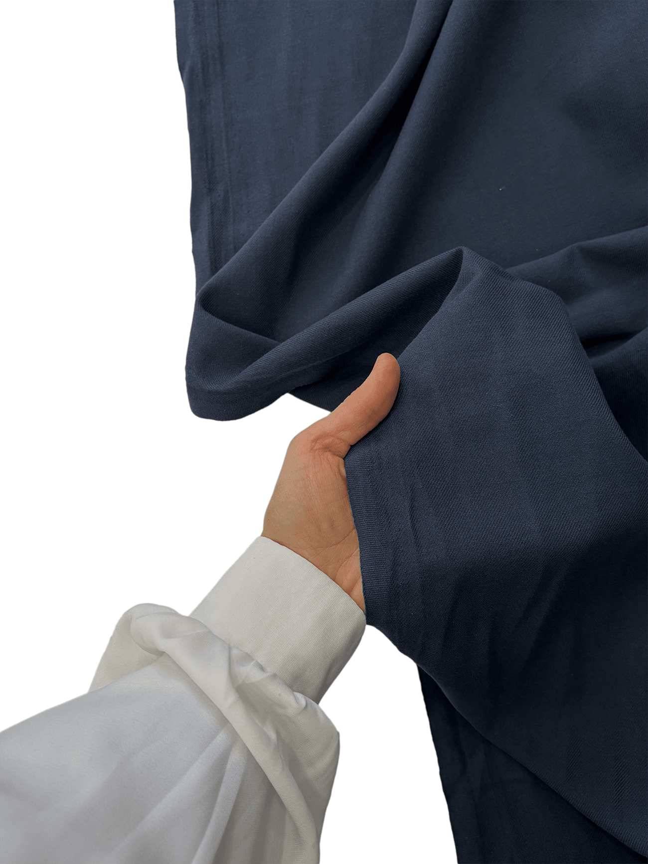 %100 Pamuk Flanel Pazen Kumaş  - Koyu İndigo