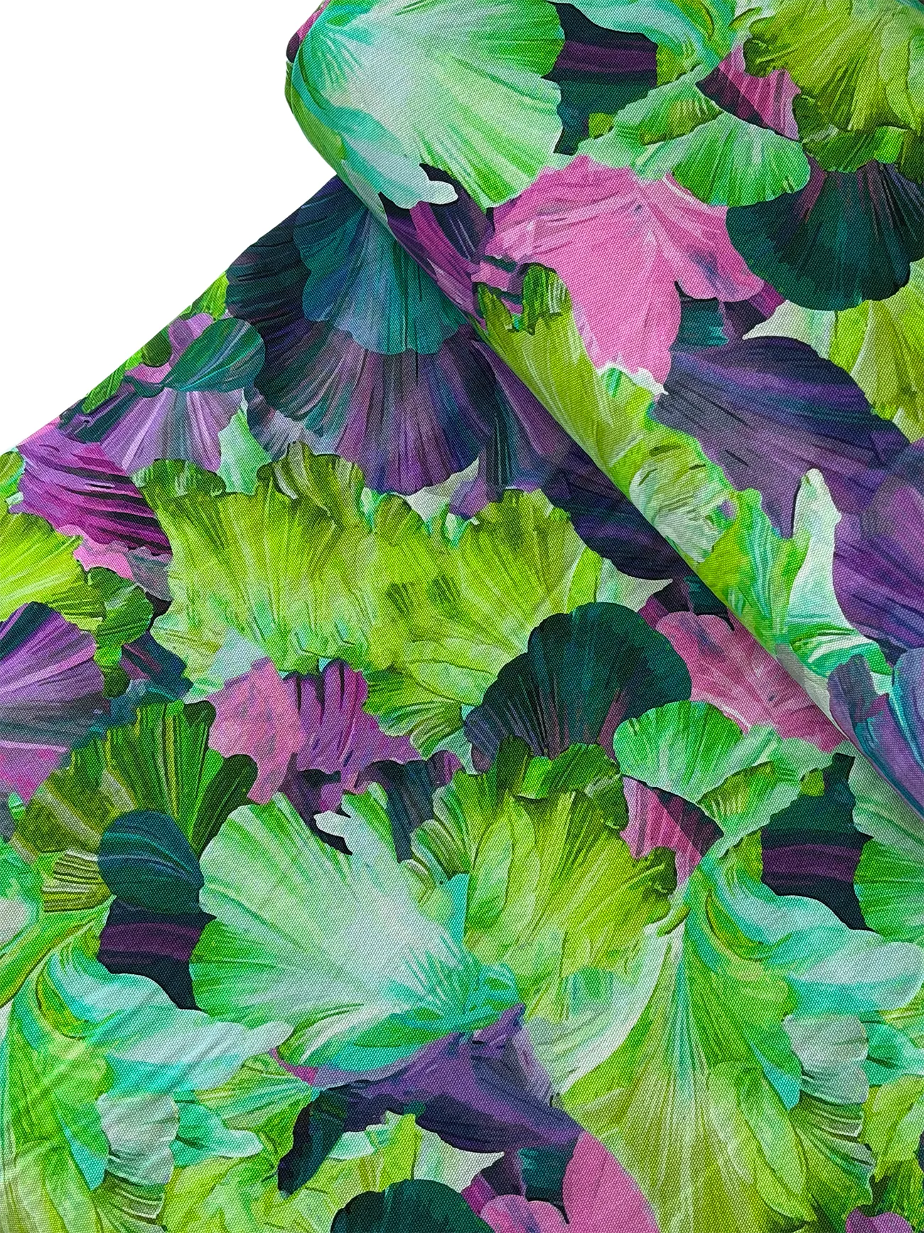 %100 Pamuk Tropik Yaprak Desen Kanvas Kumaş 