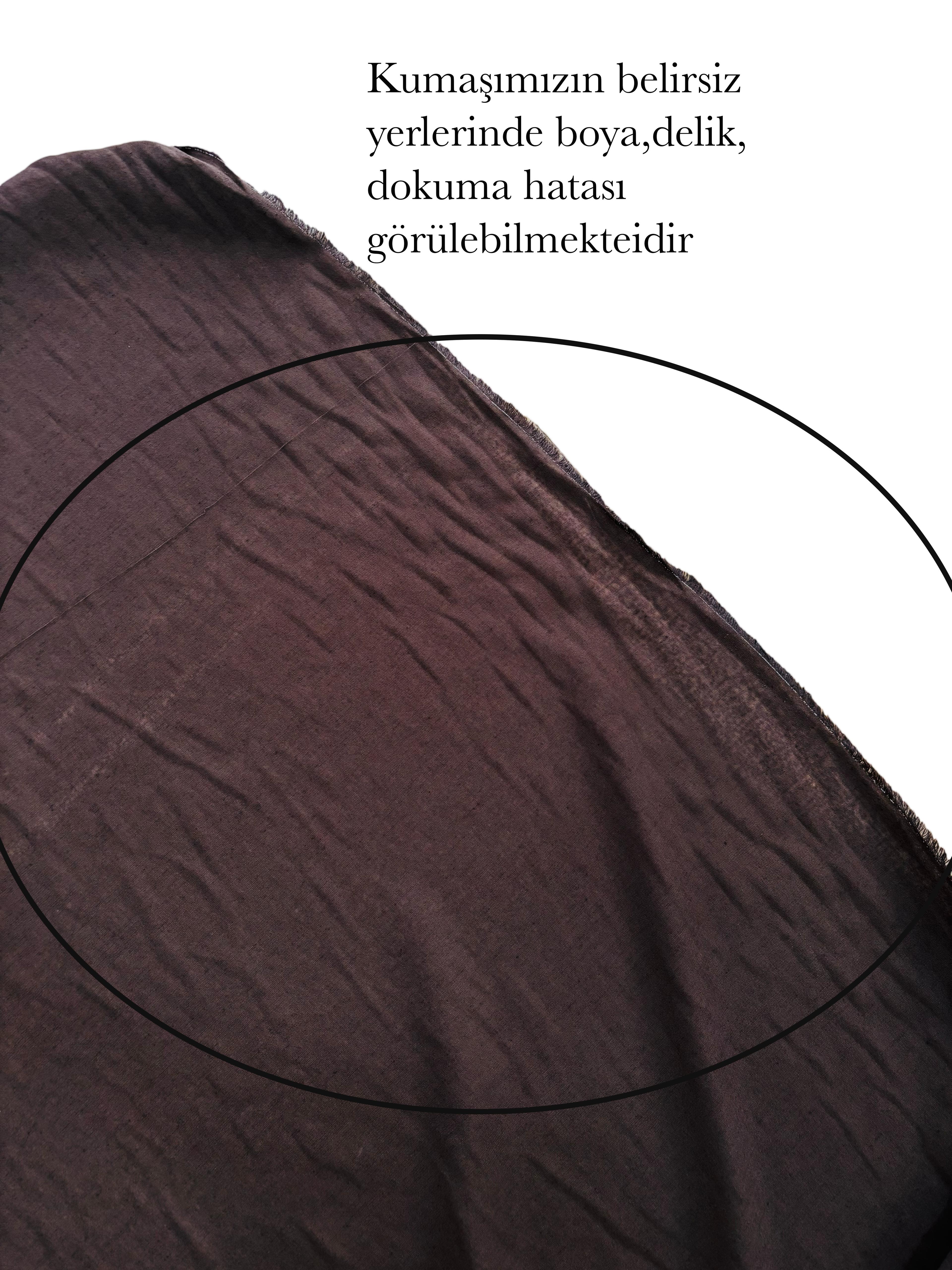 Outlet Viskon Keten Kumaş Acı Kahve 