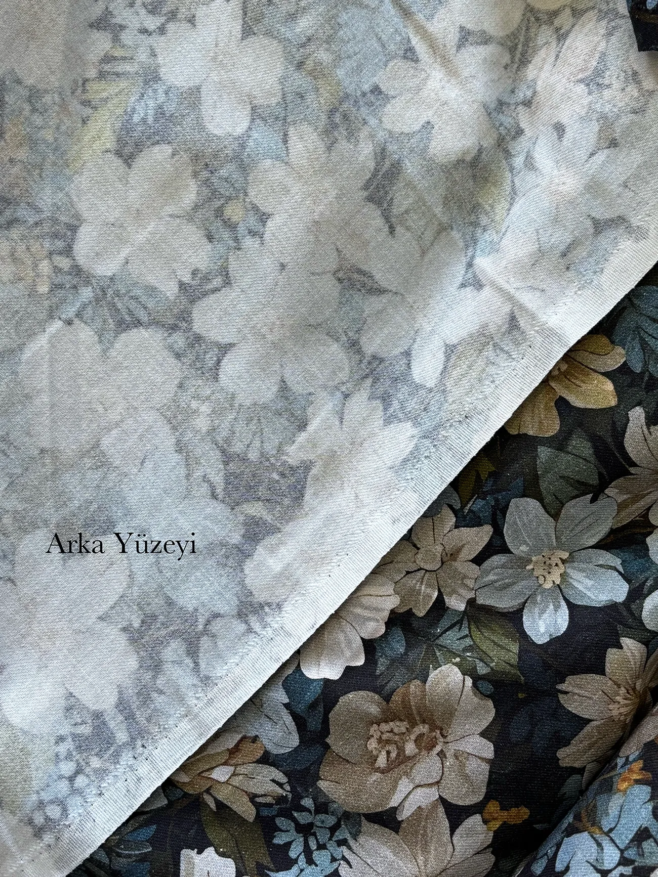 %100 Pamuk Flanel Pazen Kumaş Çiçek Desen 