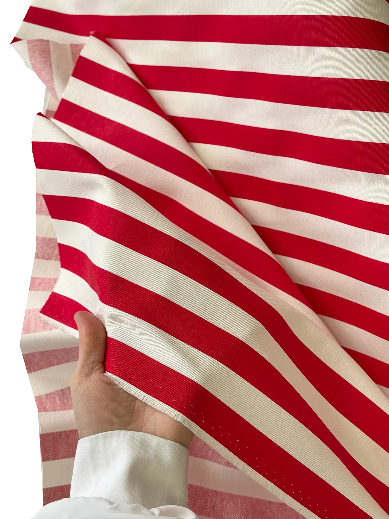 Duck Kumaş Kırmızı Çizgili 