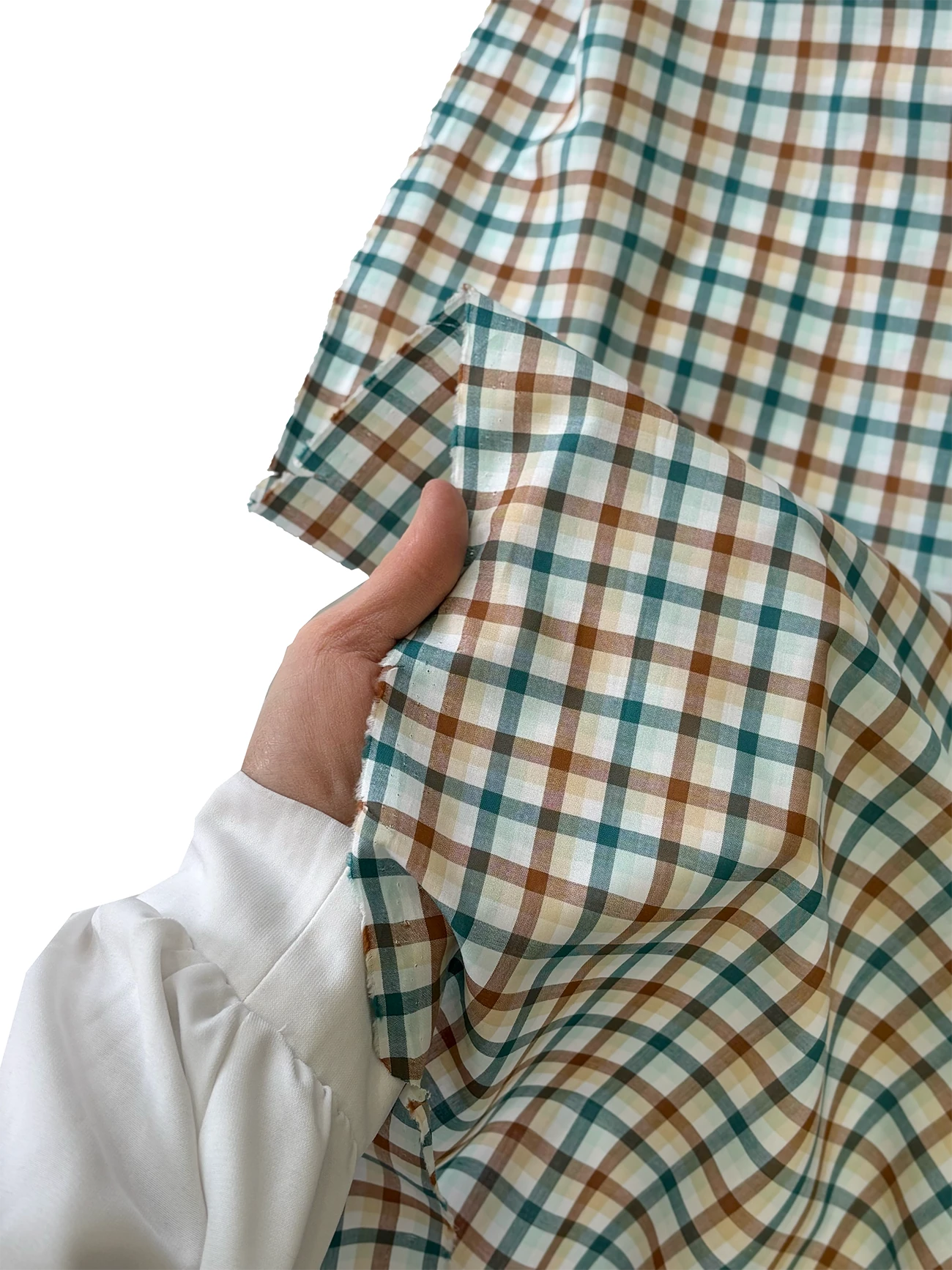 %100 Pamuk Ekose Kumaş Serisi  - Mavi