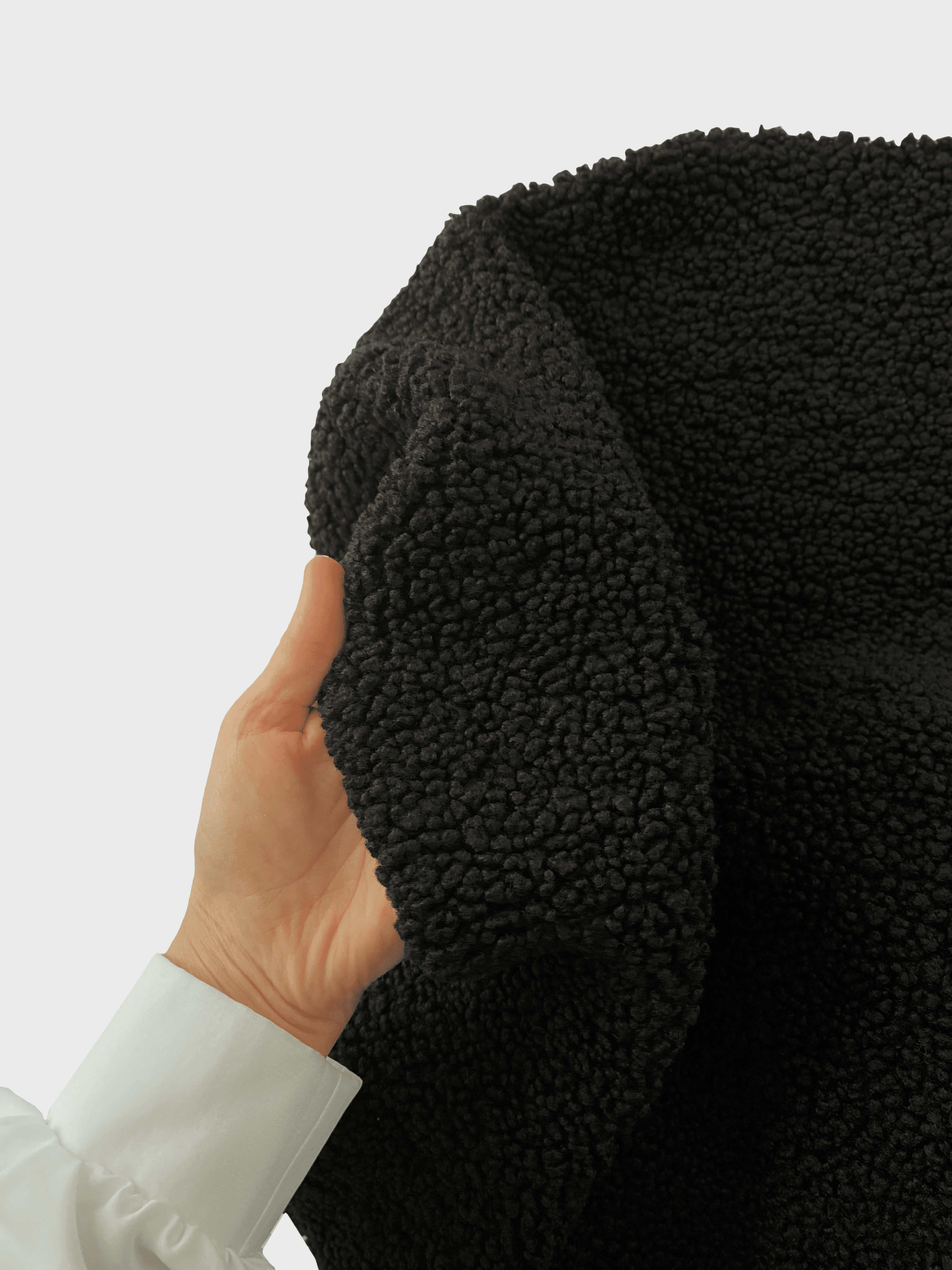 2 Metre Teddy Kumaş Siyah 
