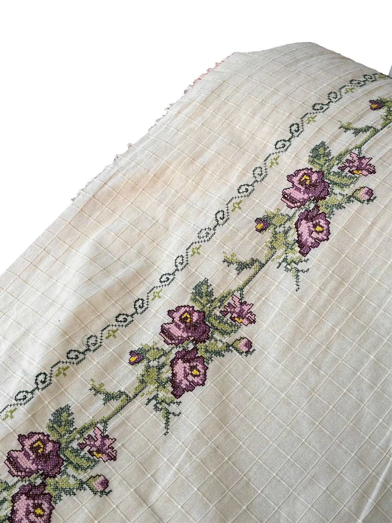 Kanaviçeli Monika Kumaş Serisi  - Leylak