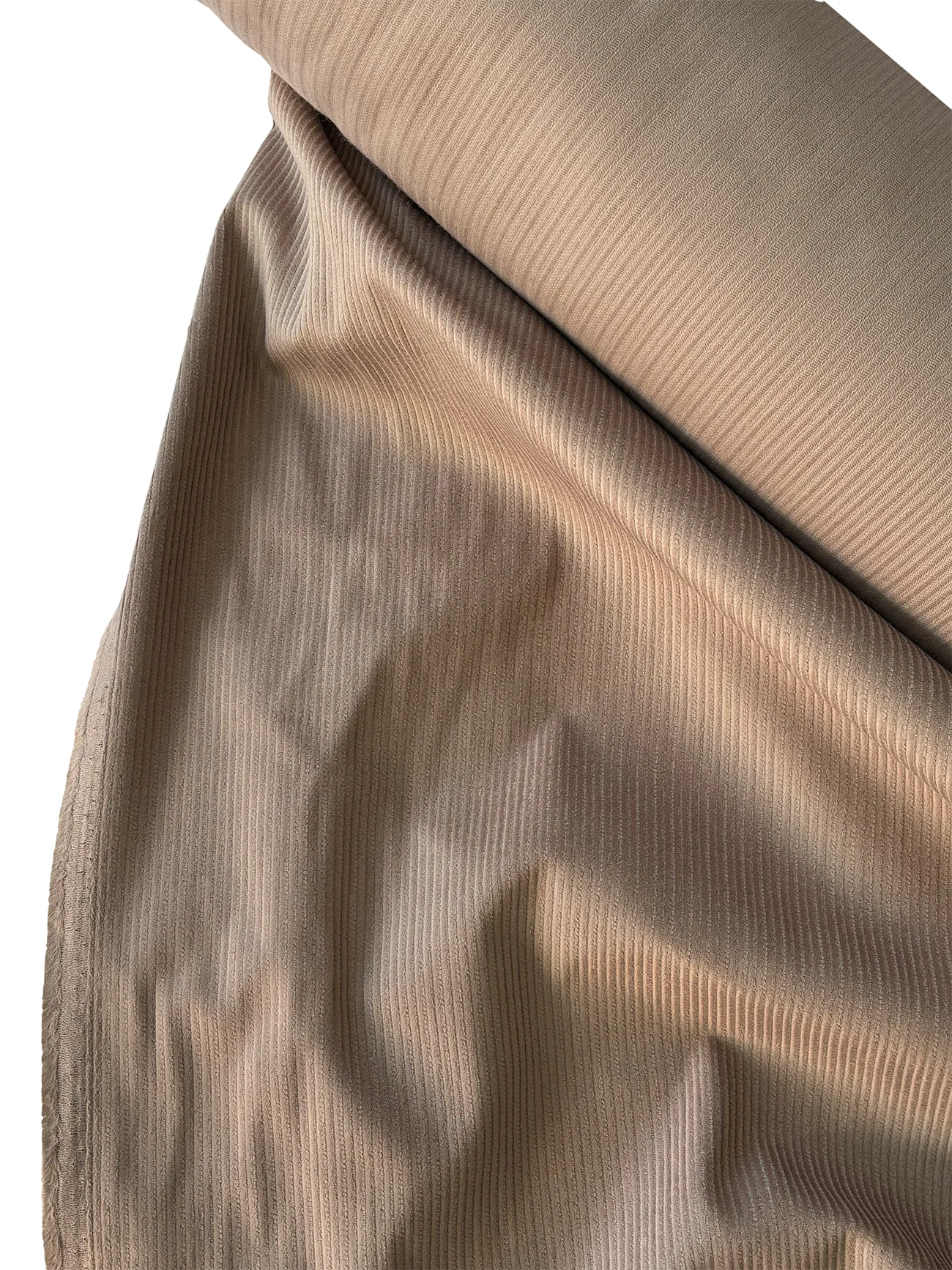 %100 Pamuk Fitilli Kadife Kumaş Vizon 