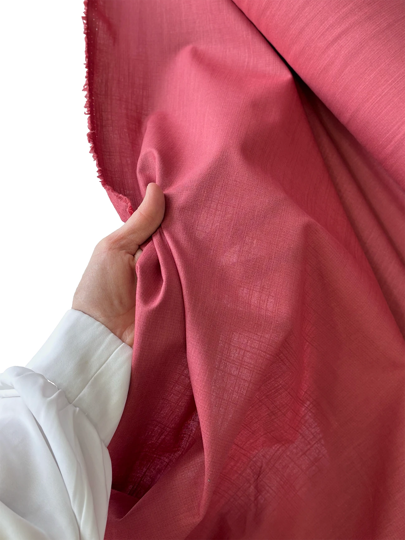 Flamlı Pamuk Keten Kumaş Gül Kurusu 