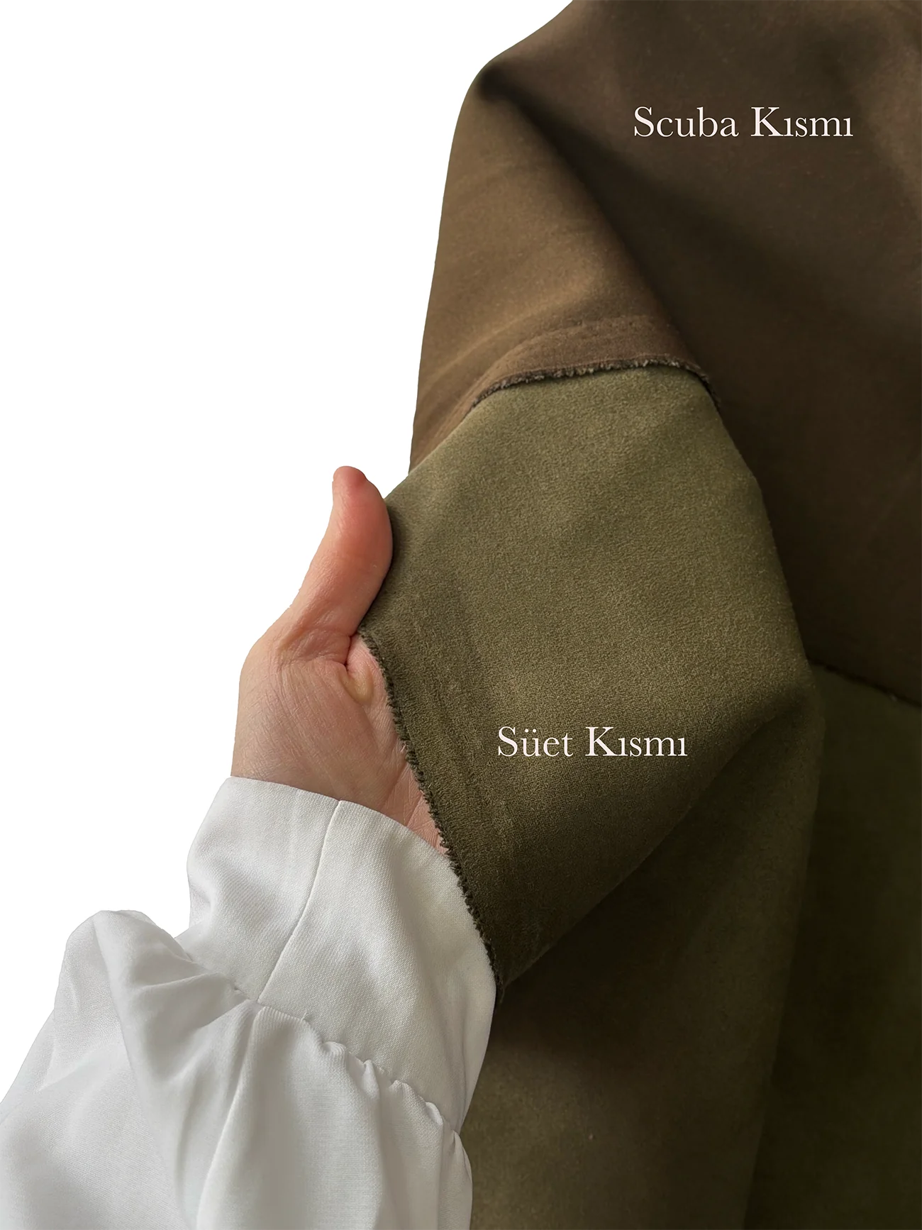 Scuba Süet Kumaş Yeni Haki 