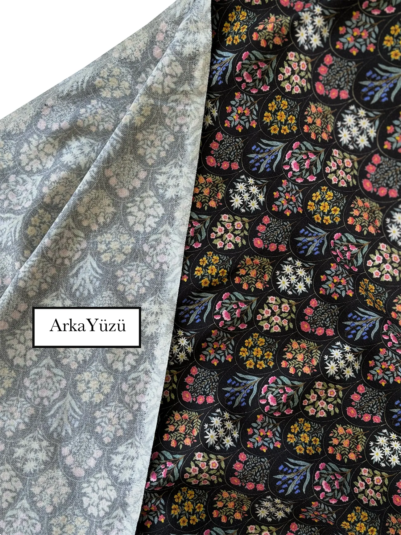 %100 Pamuk Flanel Pazen Kumaş Siyah Buklet 