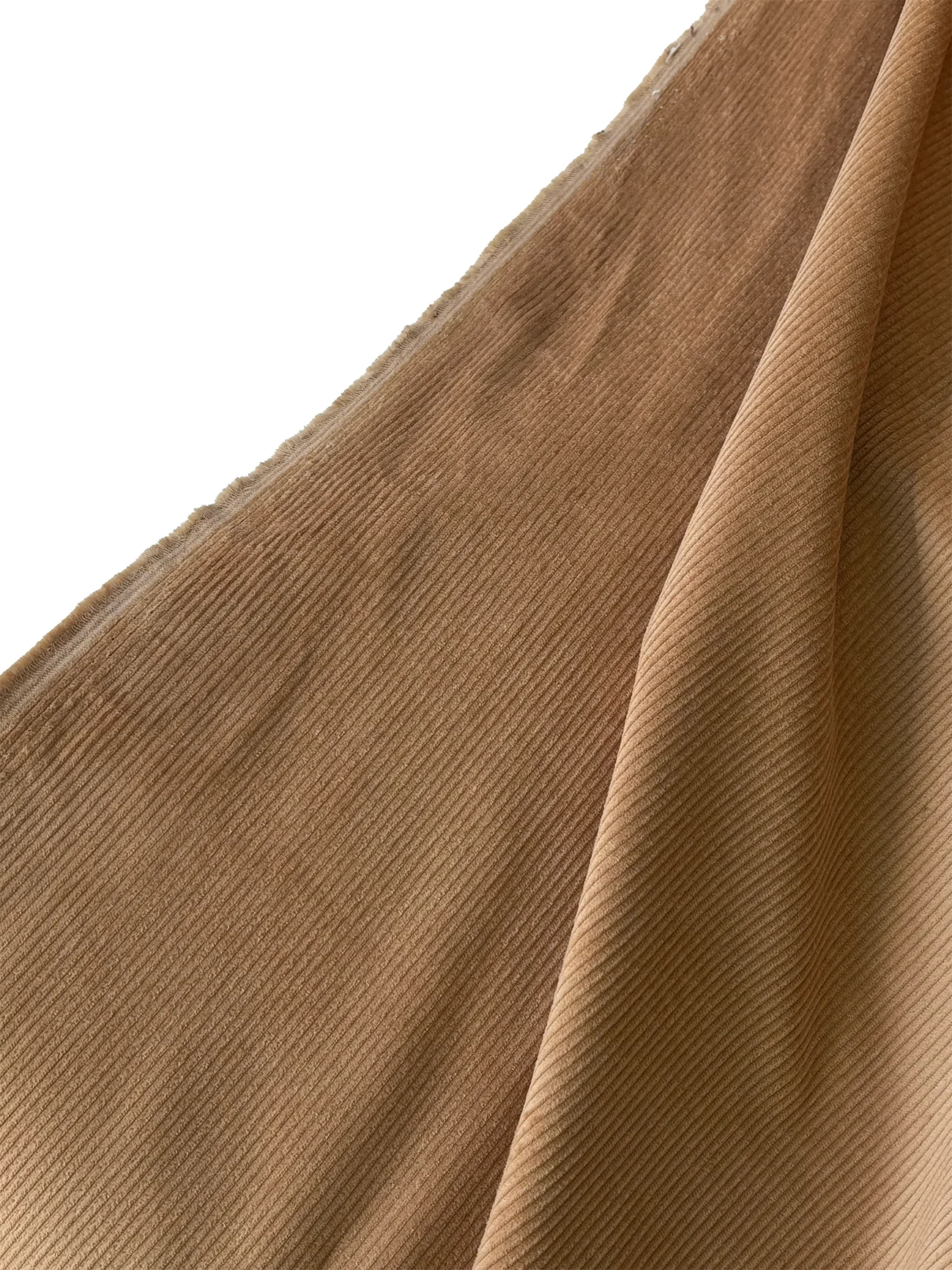 %100 Pamuk Fitilli Kadife Kumaş Camel 