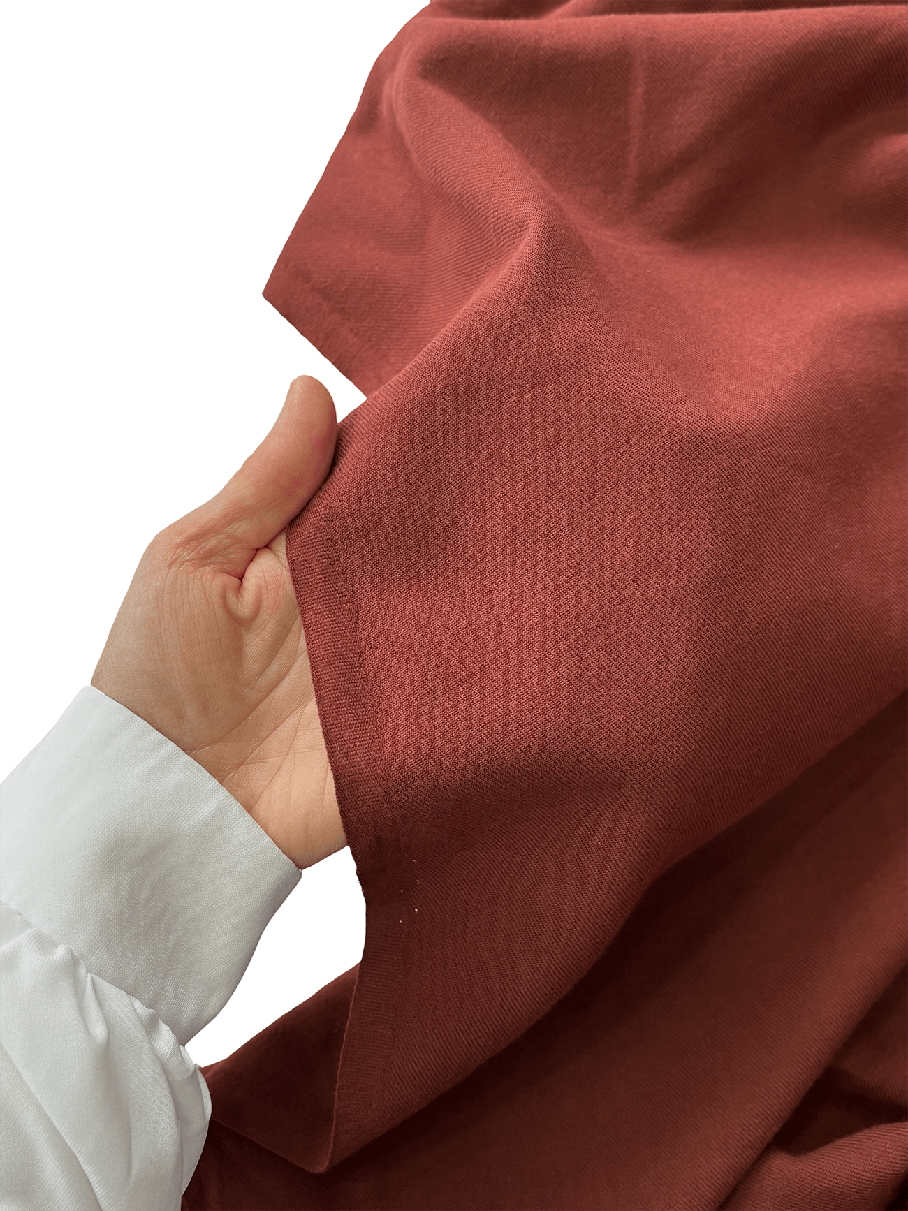 %100 Pamuk Flanel Pazen Kumaş  - Kiremit