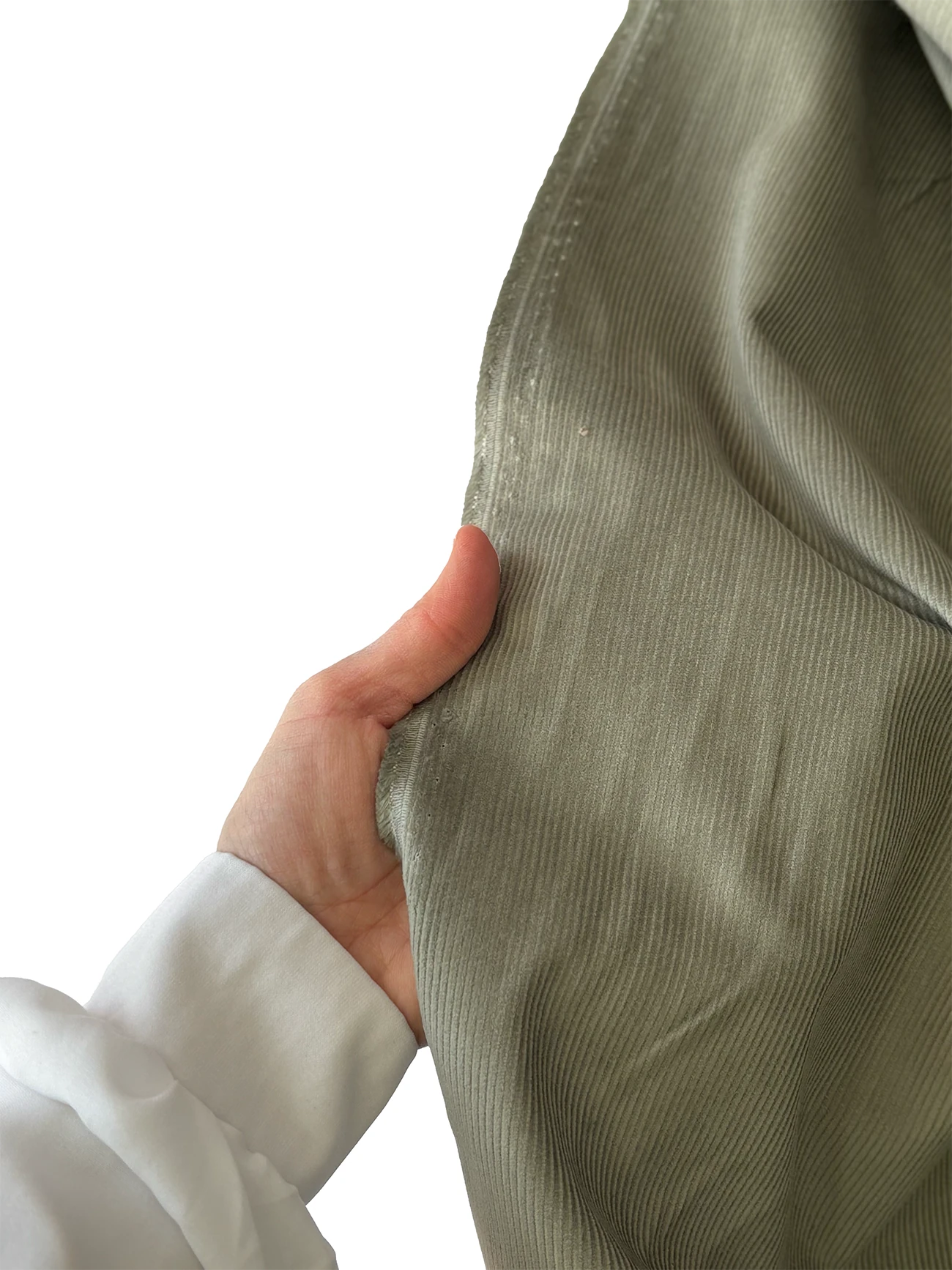 %100 Pamuk Fitilli Kadife Kumaş Çağla 