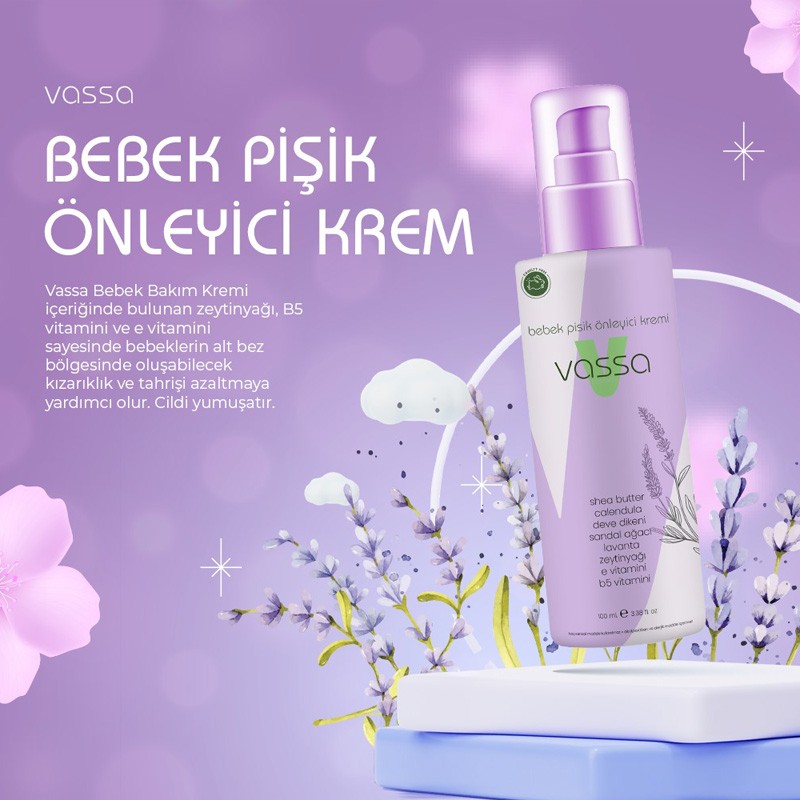 Bebek Pişik Kremi 100ml - Vassa