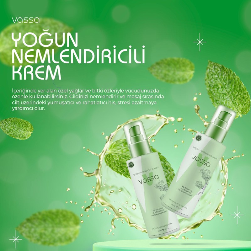 Yoğun Nemlendirici Krem 150ml - Vassa