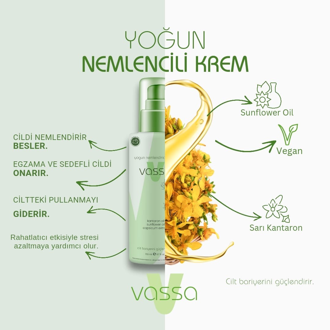 Yoğun Nemlendirici Krem 150ml - Vassa