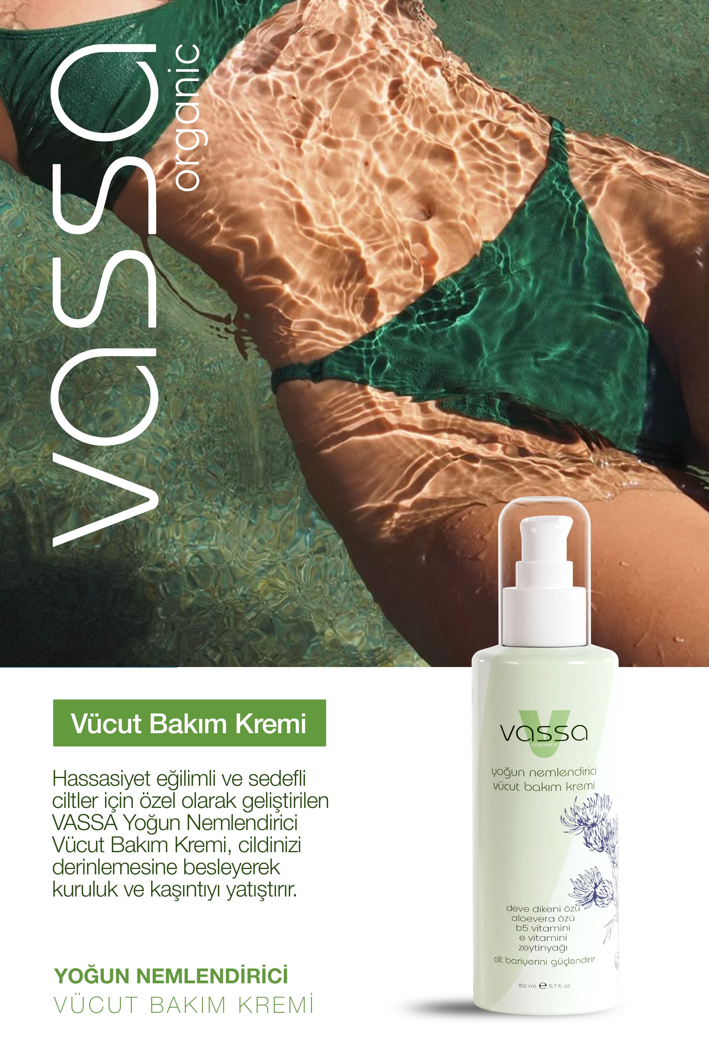 Vassa Akne, Sedef, Sivilce, & Yanık Yaraları Için Önleyici Yoğun Nemlendirici Krem - 150ml