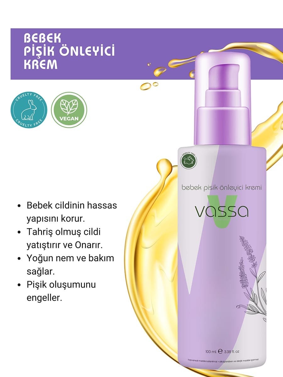 Bebek Pişik Kremi 100ml - Vassa