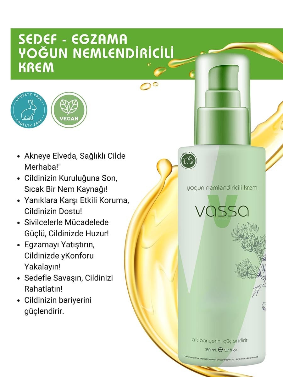 Yoğun Nemlendirici Krem 150ml - Vassa