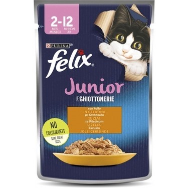 Purina Felix Tavuk Etli Yavru Kedi Pouch Yaş Mama (26x85 gr)