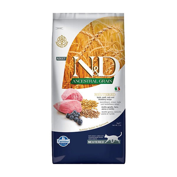N&D Az Tahıllı Kuzu Etli Kısırlaştırılmış Kedi Maması (10 kg)