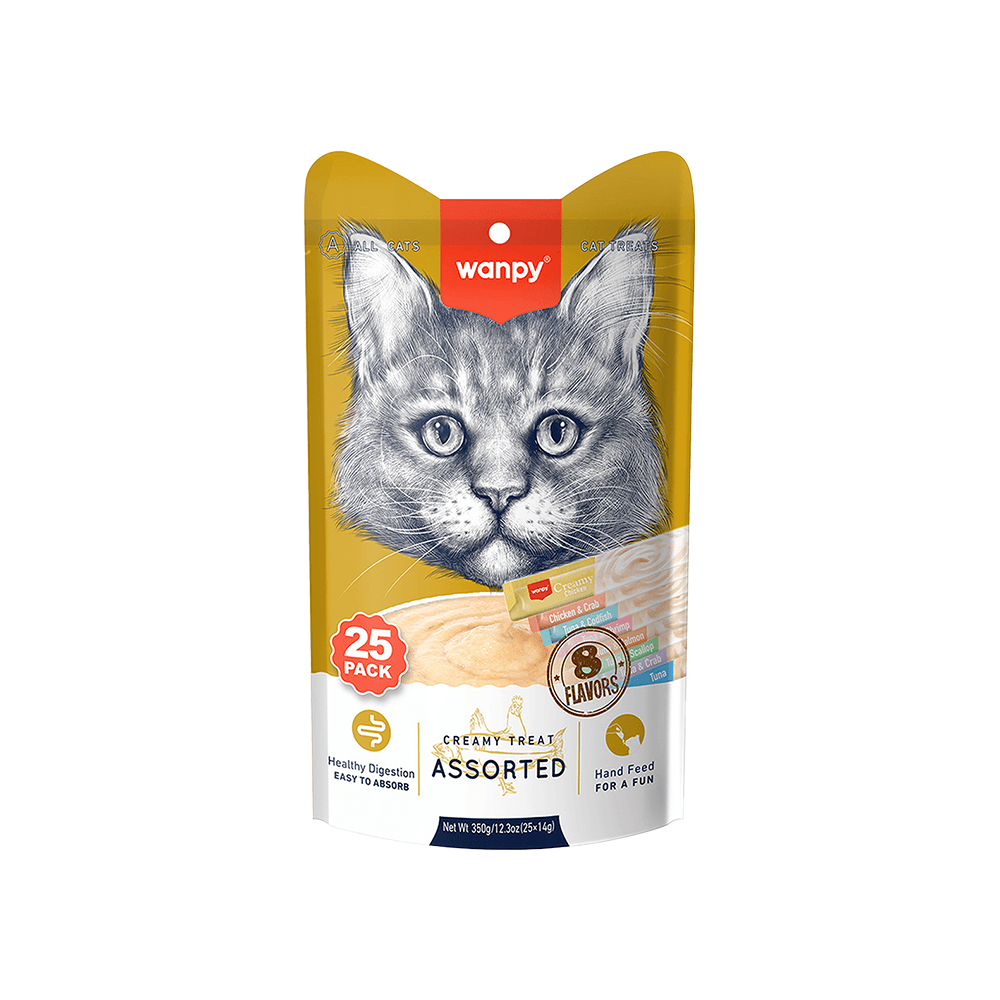 Wanpy Karışık Bağışıklığı Güçlendirici Sıvı Kedi Ödülü (25 x 14 g)