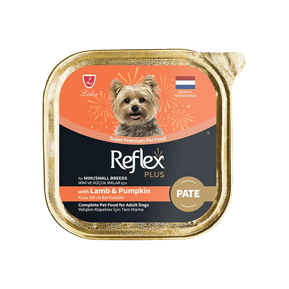 Reflex Plus Kuzu Etli ve Bal Kabaklı Kıyılmış Küçük Irk Konserve Köpek Maması (85 g)
