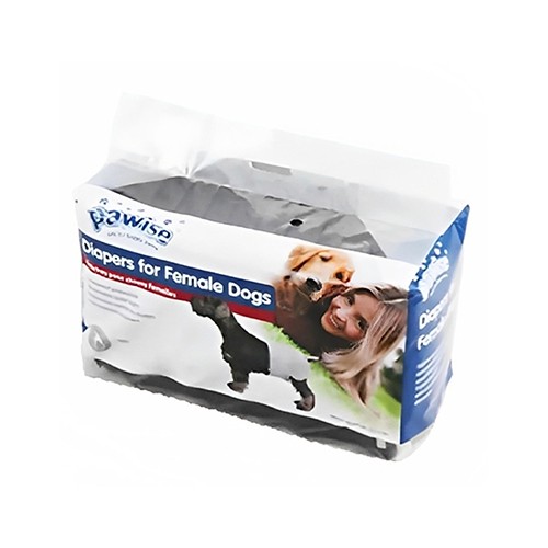 Pawise Köpek Alt Bağlama Bezi XL Boy Siyah (12'li)