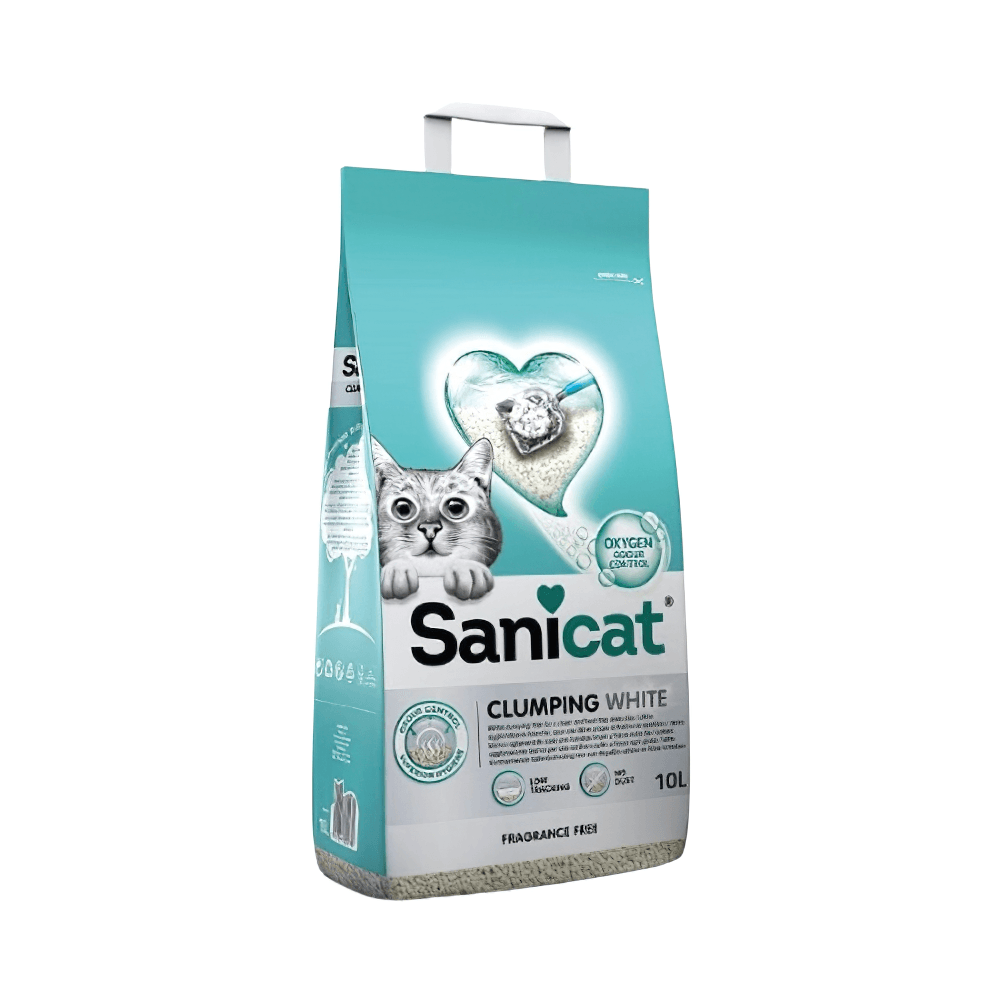 Sanicat Clumping White Topaklanan Kedi Kumu (10 L)