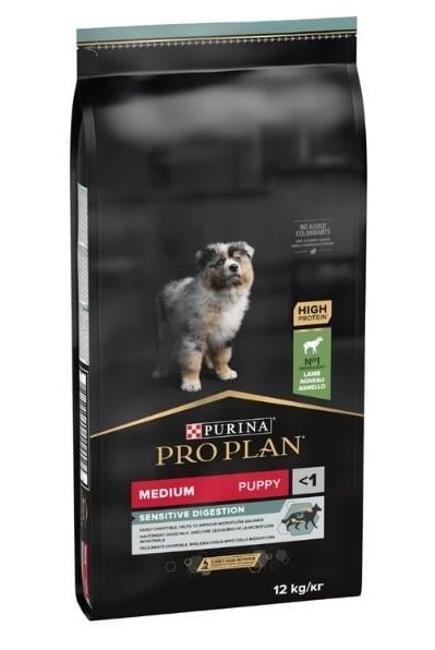 Purina Pro Plan Hassas Cilt Kuzu Etli Orta ve Büyük Irk Yavru Köpek Maması (12 kg)