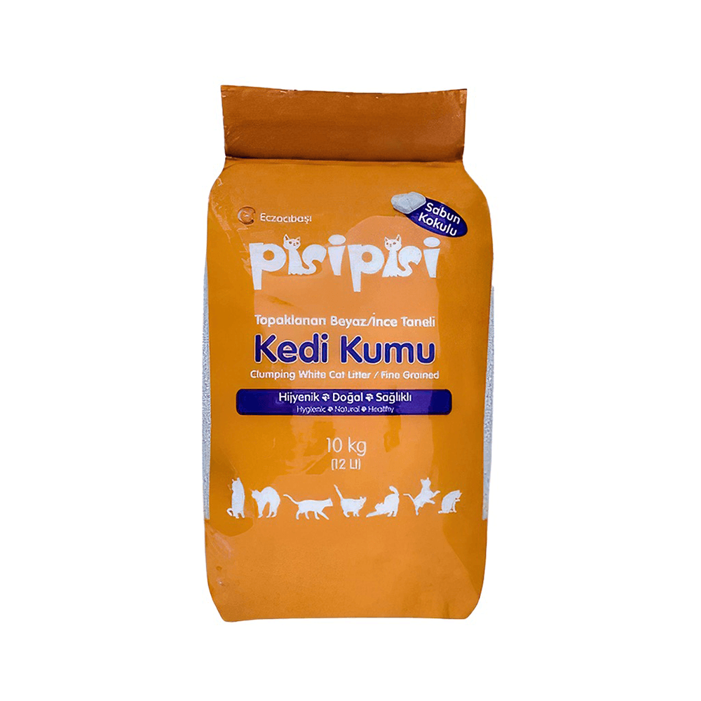 Eczacıbaşı Pisi Pisi Sabun Kokulu İnce Taneli Kedi Kumu (10 kg)