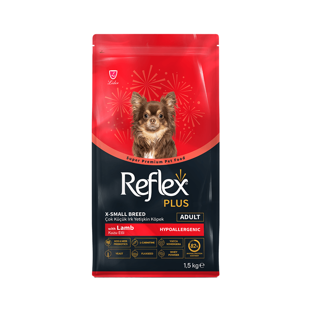 Reflex Plus Kuzu Etli Çok Küçük Irk Yetişkin Köpek Maması (1,5 kg)