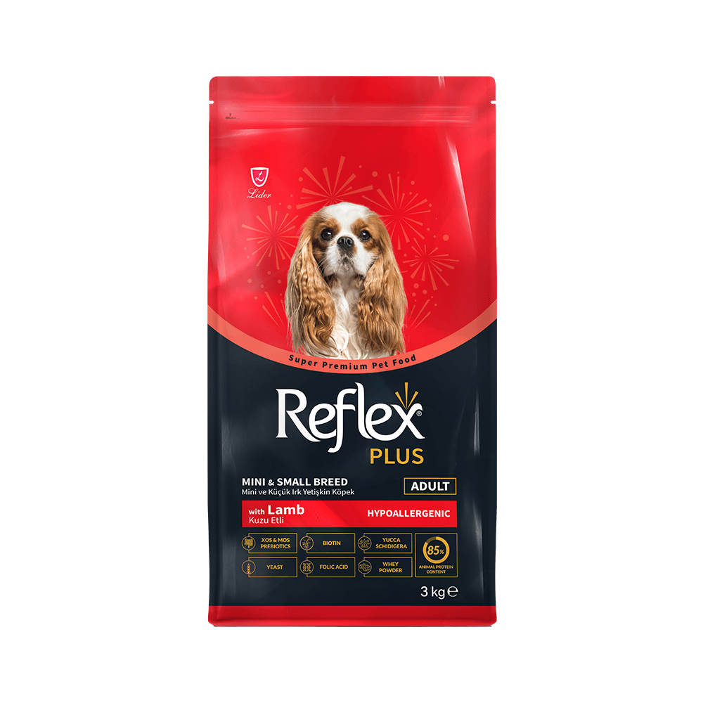 Reflex Plus Kuzu Etli Mini ve Küçük Irk Yetişkin Köpek Maması (3 kg)