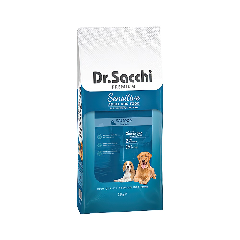 Dr.Sacchi Premium Sensitive Somonlu Yetişkin Köpek Maması (15 kg)