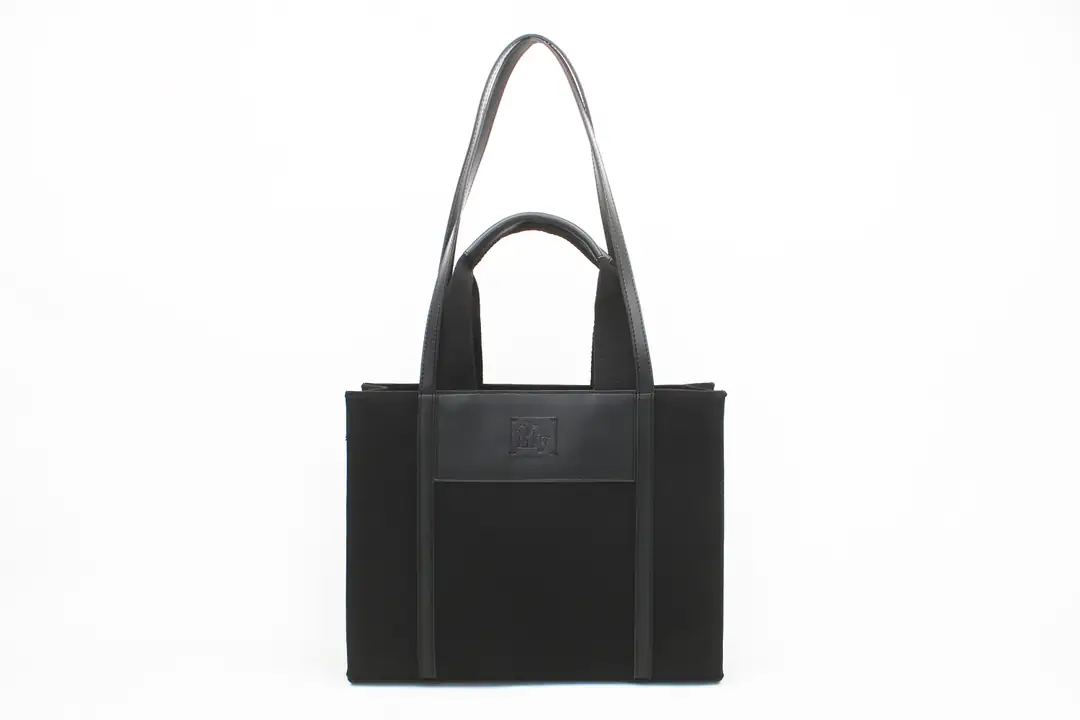 Siyah Kanvas Tote Çanta