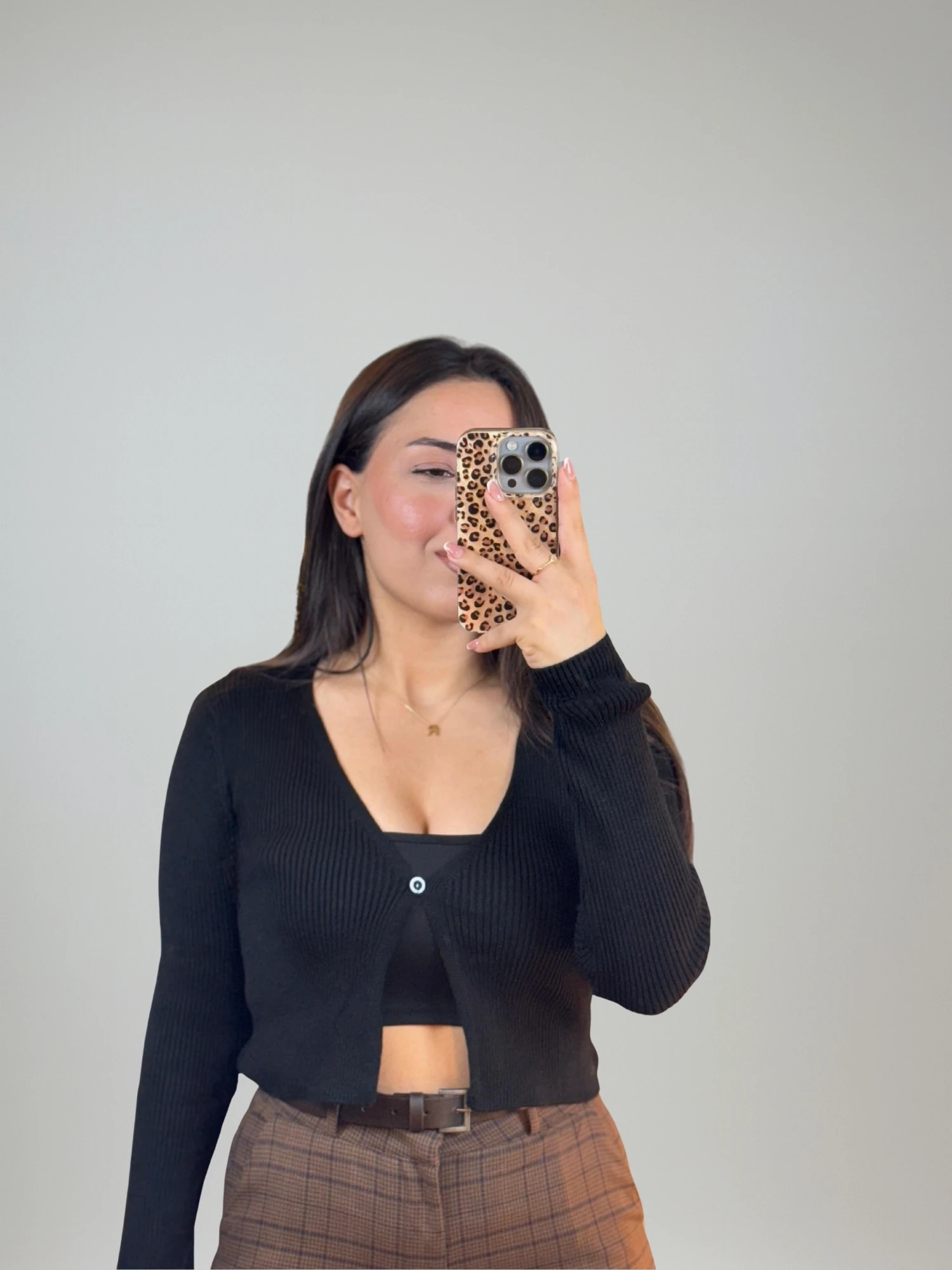 Tek Düğme Siyah Triko 