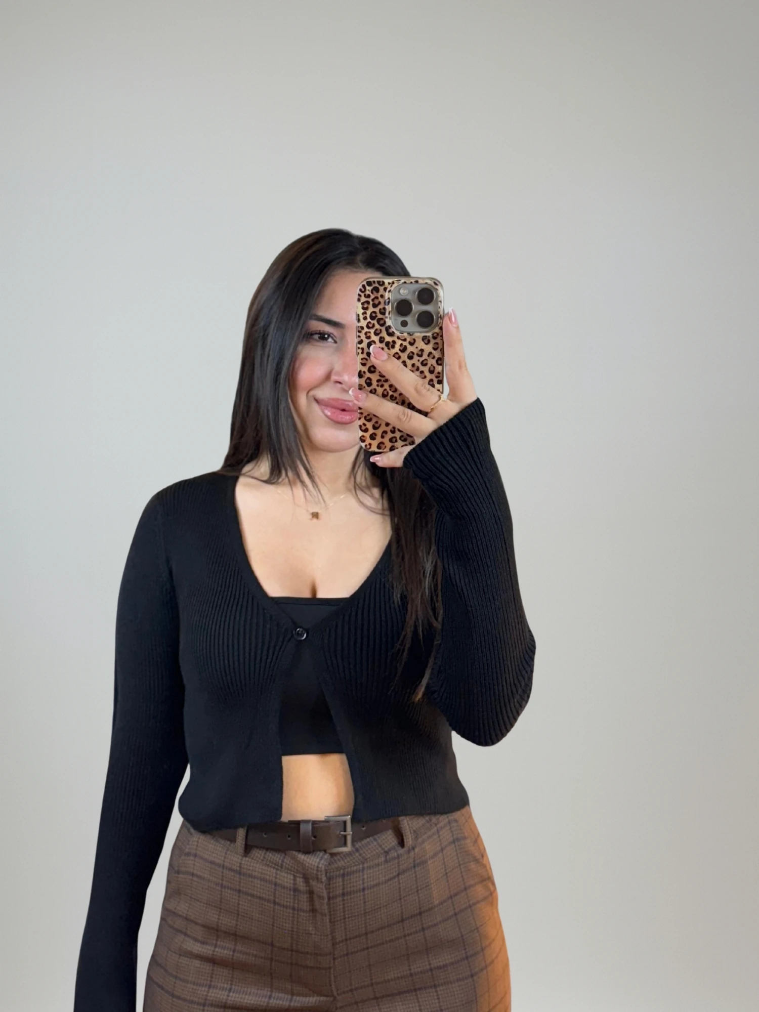 Tek Düğme Siyah Triko 