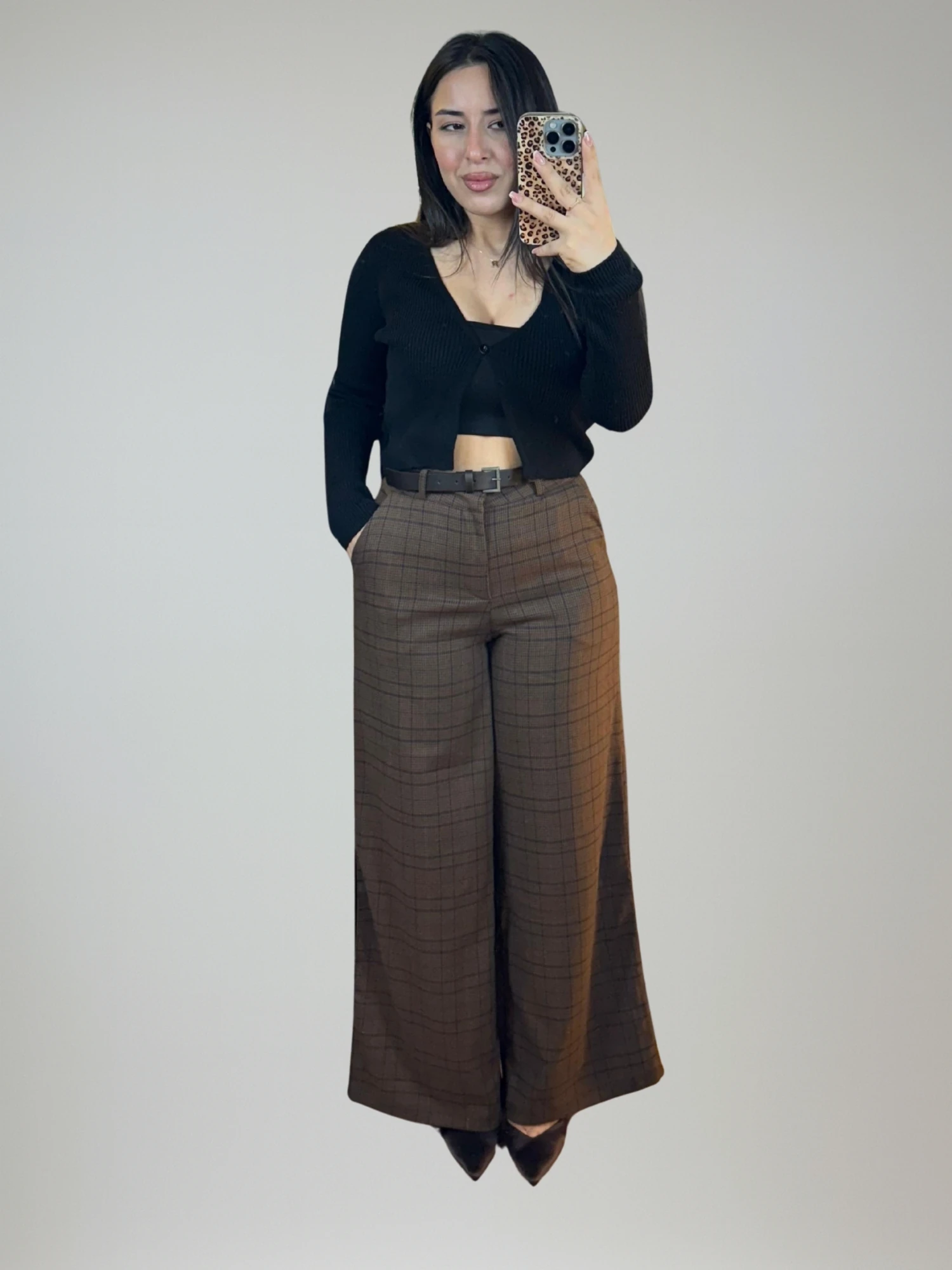 Kahve Ekose Pantolon