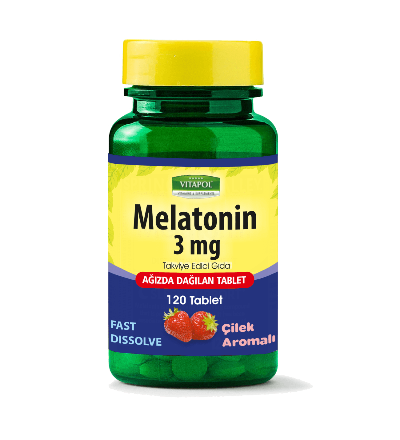 MELATONİN 3 MG ÇİLEKLİ AĞIZDA ERİYEN 120 TABLET